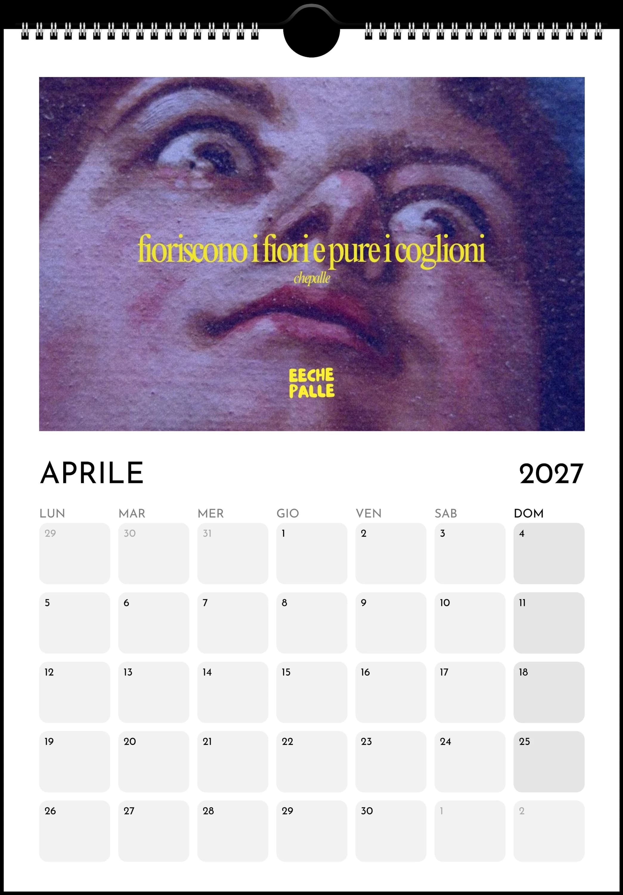 CHEANNODEMMMERDA - Calendario 2027