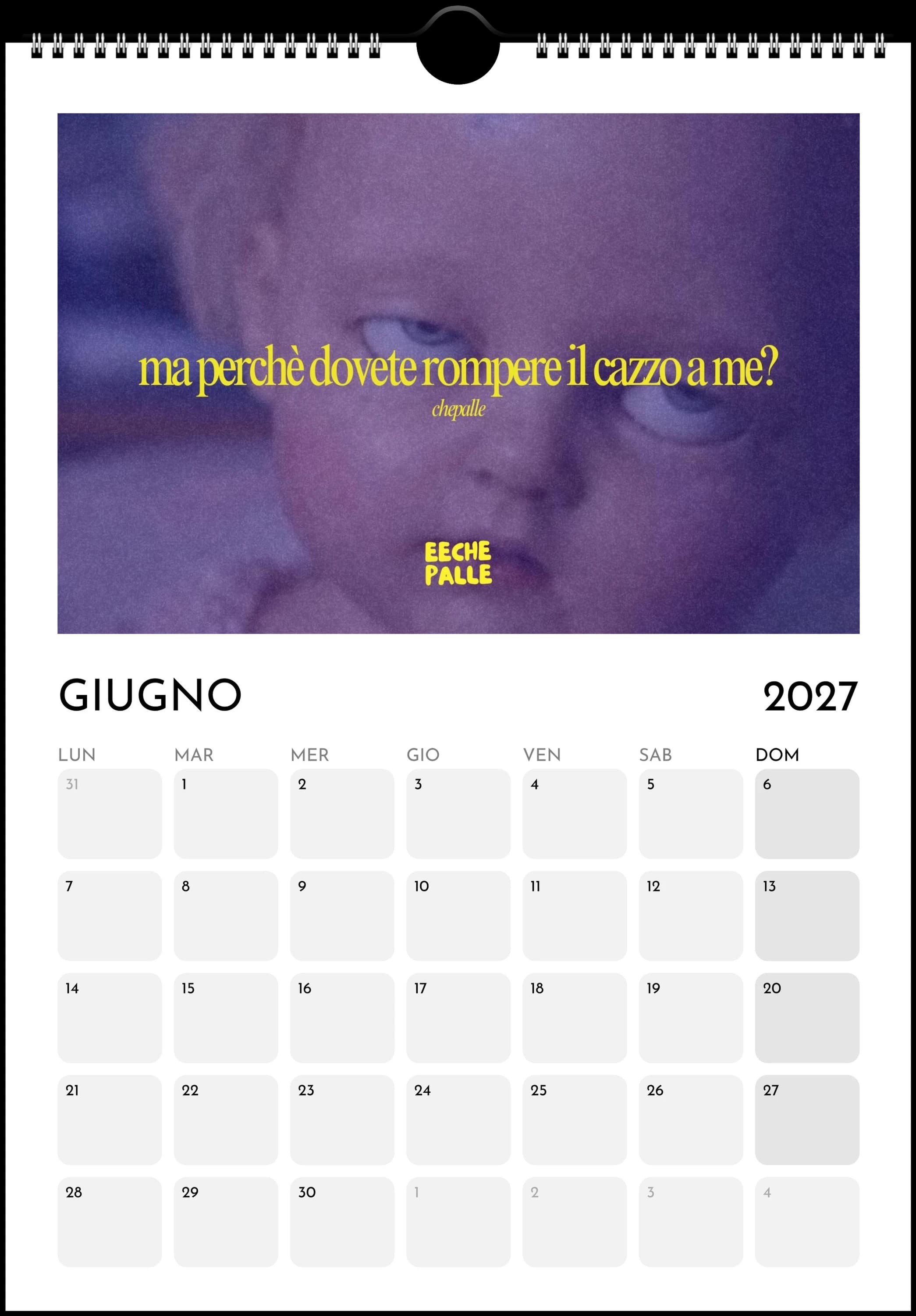 CHEANNODEMMMERDA - Calendario 2027
