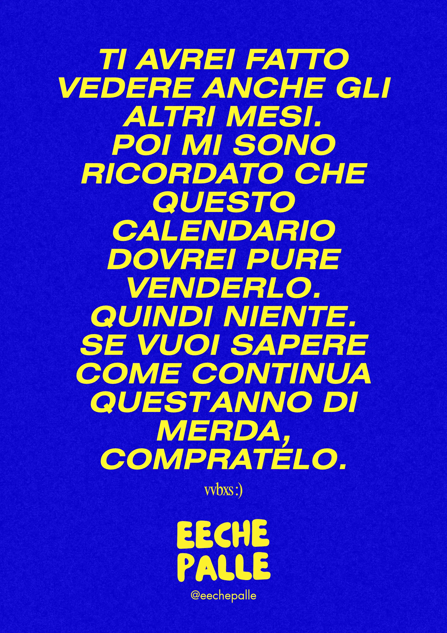 CHEANNODEMMMERDA - Calendario 2027