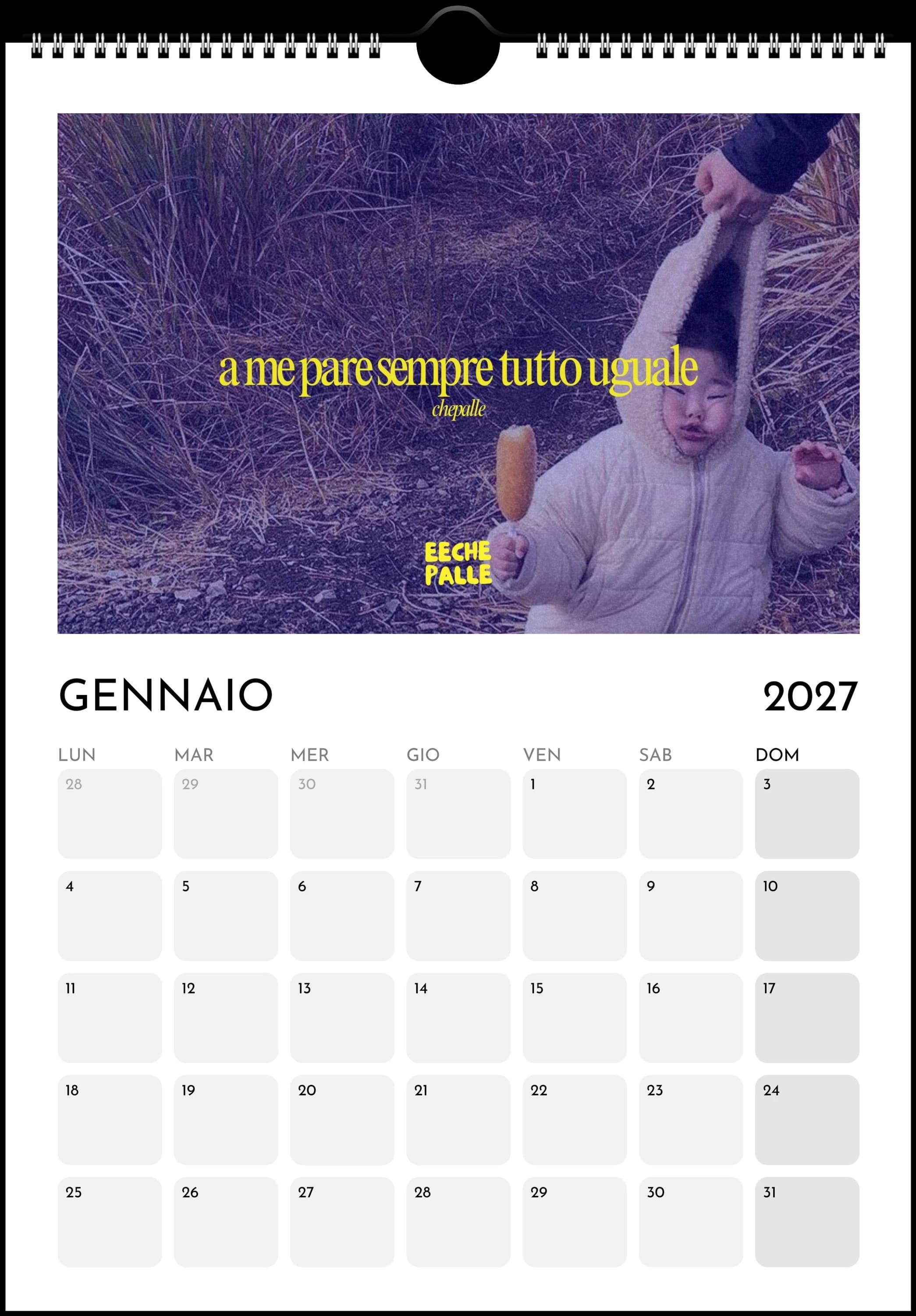 CHEANNODEMMMERDA - Calendario 2027