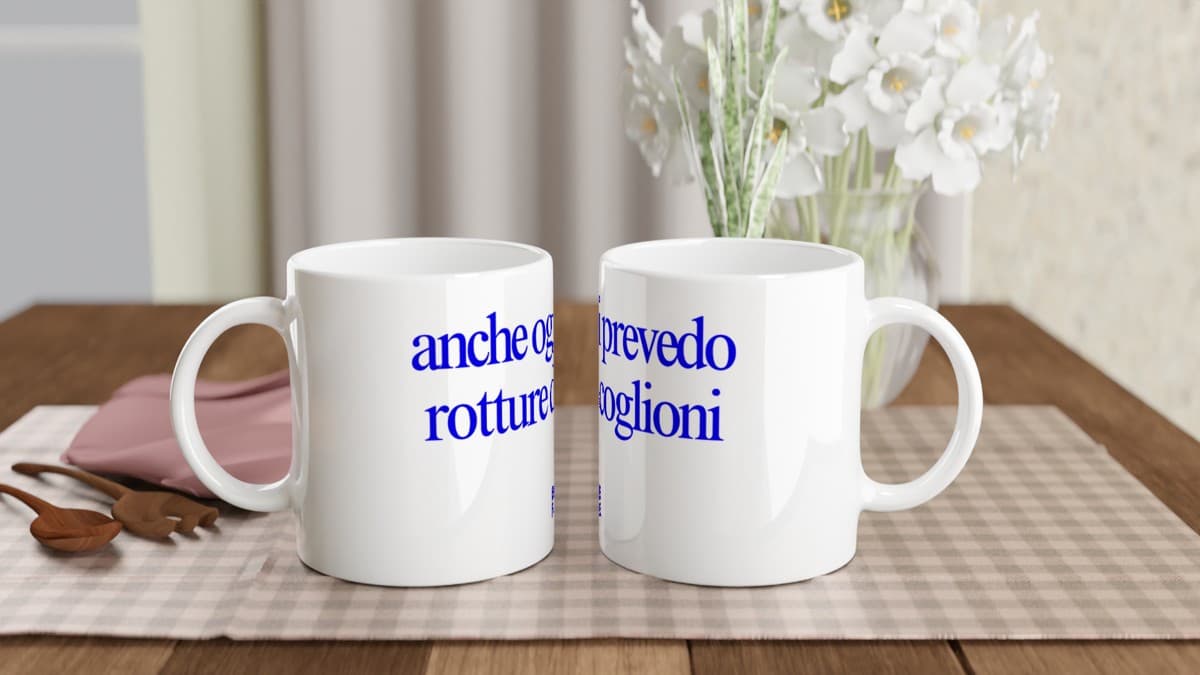 ANCHE OGGI PREVEDO ROTTURE DI COGLIONI